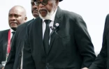Sam Nujoma à l'âge de 94 ans lors d'obèques à Windhoek, le 25 février 2024