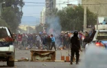 Heurts entre des manifestants et la police dans la ville de Kasserine, en Tunisie, le 21 janvier 2016
