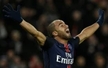 Le milieu offensif du PSG Lucas contre Angers en Ligue 1 le 23 janvier 2016 au Parc des Princes à Paris