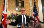 Le Premier ministre britannique, Keir Starmer, à la résidence de l'ambassadeur du Royaume-Uni à Washington, le 26 février 2025