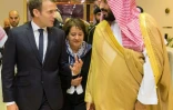 Photo obtenue auprès du palais royal saoudien montrant le prince héritier Mohammed Ben Salmane et le président français Emmanuel Macron, le 9 novembre 2017 à Ryad