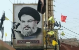 Un portrait du chef du mouvement chiite Libanais Hezbollah, Hassan Nasrallah, dans le village de Adshit (sud), le 5 novembre 2017
