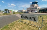 L'aérodrome de Nancy-Tomblaine, où un avion léger Pilatus PC-6 s'est écrasé, à Tomblaine, près de Nancy, le 28 juin 2026 en Meurthe-et-Moselle