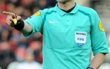 L'arbitre Tony Chapron lors de Guingamp-Dijon au Roudourou, le 6 mai 2017