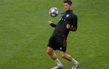 L'attaquant polonais du Bayern Munich, Robert Lewandowski, lors de l'entraînement de l'équipe à la veille du quart de finale de la Ligue des champions face au FC Barcelone, à Lisbonne, le 13 août 2020