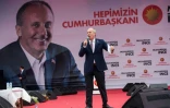 Muharrem Ince lors d'un meeting à Istanbul le 23 juin 2018