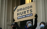 Manifestation d'employés d'Amazon en décembre 2020 à New York