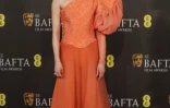 L'actrice américain Emma Stone à son arrivée à la cérémonie des Bafta, le 18 février 2024 à Londres