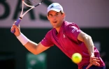 L'Autrichien Dominic Thiem, lors de son match du 1er tour du tournoi de Roland Garros contre l'Espagnol Pablo Andujar, le mai 2021 Ă Paris