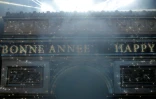 Voeux de bonne année sur l''Arc de Triomphe le 31 décembre 2015 à Paris