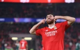 Le milieu Orkun Kokcu a inscrit le troisième but du Benfica contre Monaco en barrage retour d'accession aux 8es de finale de la Ligue des champions le 18 février 2025 à Lisbonne
