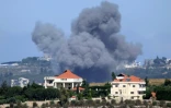Bombardement israélien sur le village de Mayfadoun, dans le sud du Liban, le 6 juin 2026