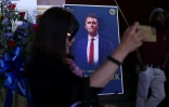 Une veillée à la mémoire de l'influenceur américain de droite Charlie Kirk, à Tempe, en Arizona, aux Etats-Unis, le 15 septembre 2025