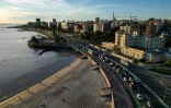 Vue aérienne du siège du Mercosur à Montevideo, le 26 novembre 2024