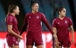 L'attaquante espagnole Jennifer Hermoso avec ses coéquipières à Sydney, le 19 août 2023