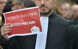 Un avocat mobilisé contre la réforme des retraites à Toulouse, le 9 janvier 2020