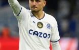L'attaquant marseillais Cengiz Ünder, buteur contre Auxerre, le 30 avril 2023 au stade Vélodrome