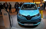 La citadine électrique Zoe de Renault exposée à New Dehli, le 5 février 2020