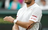 Stan Wawrinka, le 1er juillet 2016 lors de sa défaite face à Juan Martin del Potro à Wimbledon