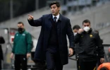 Paulo Fonseca avec l'AS Rome contre Braga en 16e de finale aller de Ligue Europa, le 18 février 2021 à Lisbonne 