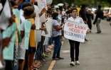 Manifestation antigouvernementale à Colombo, le 2 avril 2022