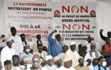 Manifestation pour réclamer une répression plus sévère de l'homosexualité sur la place de l'Obélisque à Dakar, au Sénégal, le 20 février 2022