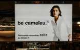 L'affiche invitant à retrouver "be camaïeu" dans la boutique Celio agrandie pour l'occasion au centre commercial Euralille, le 29 août 2024 