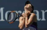 Elina Svitolina célèbre sa victoire sur Johanna Konta en quarts de finale de l'US Open, le 3 septembre 2019 à New York.