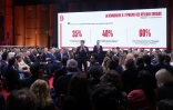 Le président Emmanuel Macron s'adresse aux lecteurs de La Dépêche du Midi, le 12 novembre 2025 à Toulouse
