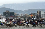 Premier championnat de bouzkachi, sport guerrier vieux de 800 ans, organisé à Kaboul en Afghanistan, le 12 mars 2020