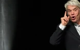 Bernard Tapie, lors d'une conférence à Liège, le 27 septembre 2018    