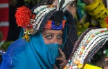 Une femme kalash pendant le festival du Printemps, le 15 mai 2019 à Bumburate, au Pakistan