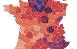Nombre de cas détectés du 20 au 26 mars par département, pour 100 000 habitants, selon Santé publique France
