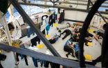 Photo prise le 24 septembre 2018 sur le navire humanitaire Aquarius 