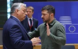 Le Premier ministe hongrois Viktor Orban et le président ukrainien Volodymyr Zelensky lors du sommet du Conseil européen à Bruxelles, le 27 juin 2024