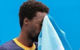 Le Français Gaël Monfils après sa défaute contre le Finlandais Emil Ruusuvori, le 8 février 2021 à Melbourne