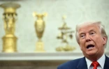Le président américain Donald Trump dans le Bureau ovale de la Maison Blanche, le 13 mars 2025 à Washington