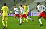 Joffrey Cuffaut (c), auteur du 2e but de Nancy en Coupe de la Ligue face à Nantes, le 10 janvier 2017 à La Beaujoire