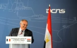 Le patron de DCNS Hervé Guillou lors d'un discours le 23 juillet 2015 à Lorient