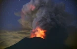 Vue générale du mont Agung à Bali, le 28 novembre 2017