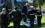 Donald Trump à son arrivée à West Point, le 13 juin 2020