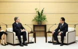Le secrétaire d'Etat américain Antony Blinken et le Premier ministre japonais Fumio Kishida à Tokyo le 11 juillet 2022