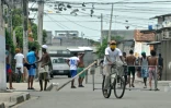 Une rue du quartier de Nigeria Ă Guayaquil, en Equateur, le 11 avril 2020