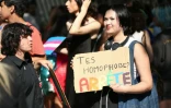 Des participants à la Marche des fiertés LGBT+ qui s'est tenue à Bastia le 17 juin 2023