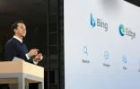 Yusuf Mehdi, vice-président de Microsoft, annonce l'intégration de ChatGPT pour Bing, le 7 février 2023 à Redmond