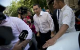 Le Premier ministre roumain Victor Ponta à son arrivée au parquet anticorruption (DNA) 13, 2015 à Bucarest