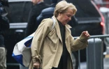 L'avocate de la plaignante E. Jean Carroll, Roberta Kaplan, arrive au tribunal fédéral civil de Manhattan pour le procès en diffamation intenté contre l'ancien président américain Donald Trump, le 25 janvier 2024