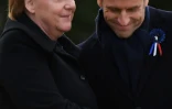 Angela Merkel Emmanuel Macron le 10 novembre 2018 à Rethondes
