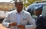 Anicet Georges Doleguele à son arrivée au bureau de vote le 30 décembre 2015 à Bangui