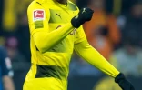 L'attaquant gabonais de Dortmund Pierre-Emerick Aubameyang lors d'un match contre Hoffenheim en Bundesliga, le 16 décembre 2017 à Dortmund